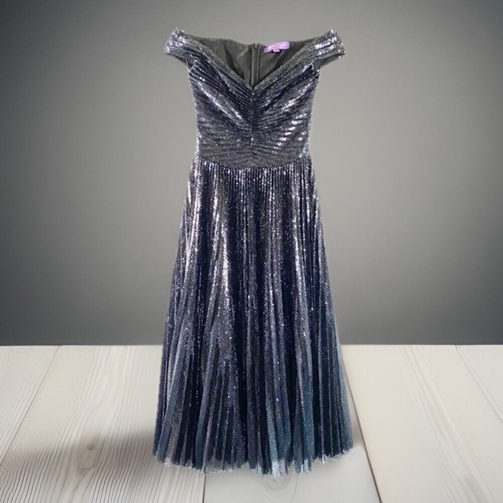 Ralph Lauren Purple Label Camari Sequin Tulle Gown Black Italy Sz 4